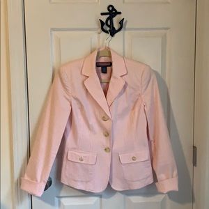 Vineyard Vines Pink Seersucker Blazer
